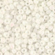 Glass seed beads 8/0 (3mm) White AB